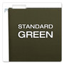 Pendaflex Earthwise by Pendaflex 100% Recycled Colored Hanging File Folders, Letter Size, 1/5-Cut Tabs, Green, 25/Box