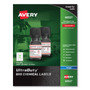 Avery UltraDuty GHS Chemical Waterproof and UV Resistant Labels, 1 x 2.5, White, 24/Sheet, 25 Sheets/Pack AVE60527