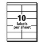 Avery Copier Mailing Labels, Copiers, 2 x 4.25, White, 10/Sheet, 100 Sheets/Box AVE5352