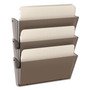deflecto Unbreakable DocuPocket Wall File, 3 Sections, Letter Size, 14.5" x 3" x 6.5", Smoke, 3/Pack (DEF63602RT) View Product Image