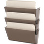 Deflecto Unbreakable DocuPocket - 3 Pocket(s) - 6.50" Height x 14.50" Width x 3" Depth - Unbreakable - Smoke - Plastic