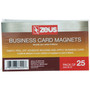 ZEUS Business Card Magnets, 2 x 3.5, White, Adhesive Coated, 25/Pack
