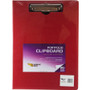 Mobile OPS Portfolio Clipboard with Low-Profile Clip, Portrait Orientation, 0.5" Clip Capacity, Holds 8.5 x 11 Sheets, Red