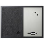 MasterVision Dry-erase Combination Board - 18" Board Height x 24" Board Width - Felt Surface - Magnetic, Lightweight - Black Medium Density Fiber (MDF) Frame