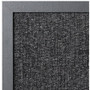 MasterVision Designer Fabric Bulletin Board, Combo Magnetic Dry Erase/Bulletin, 24" x 18", Charcoal/Gray Surface, Black Fiberboard Frame