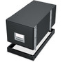 Bankers Box Metal Base File Storage Box - 16.88" Width x 25.38" Depth x 2.50" Height - Metal - Black