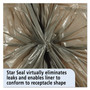 AbilityOne 8105015171364, SKILCRAFT Trash Can Liner - Linear Low-Density, 60 gal, 1 mil, 38" x 58", Gray, Perforated Roll, 100/Box