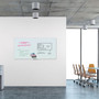 U Brands Magnetic Glass Dry Erase Board Value Pack, 70" x 35", Frosted White Surface