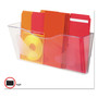 deflecto Euro-Style DocuPocket Landscape Wall File, Larger Files/Tabloid Size, 15" x 4" x 6.63", Clear