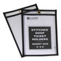 C-Line Stitched Vinyl Shop Ticket Holders - Support 5" x 8" Media - Vinyl - Black, Clear