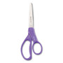 Westcott Student Scissors with Antimicrobial Protection, Pointed Tip, 7" Long, 3" Cut Length, Randomly Assorted Handle Color