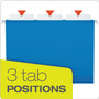 Pendaflex Ready-Tab Colored Reinforced Hanging Folders, Letter Size, 1/3-Cut Tabs, Assorted Colors, 25/Box