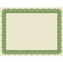 Geographics Award Certificates, 8.5 x 11, Natural with Green Braided Border, 15/Pack