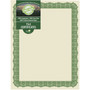 Geographics Award Certificates, 8.5 x 11, Natural with Green Braided Border, 15/Pack