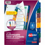 Avery Ready Index Customizable TOC Binder Dividers - 8 x Divider(s) - 8 Tab(s) - 1-8 - 8 Tab(s)/Set - 8.5" Divider Width x 11" Divider Length