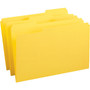 Smead Reinforced Top Tab Colored File Folders, 1/3-Cut Tabs: Assorted, Legal Size, 0.75" Expansion, Yellow, 100/Box