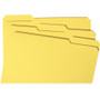 Smead Reinforced Top Tab Colored File Folders, 1/3-Cut Tabs: Assorted, Legal Size, 0.75" Expansion, Yellow, 100/Box