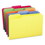 Smead Reinforced Top Tab Colored File Folders, 1/3-Cut Tabs: Assorted, Legal Size, 0.75" Expansion, Yellow, 100/Box