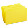 Smead Reinforced Top Tab Colored File Folders, 1/3-Cut Tabs: Assorted, Legal Size, 0.75" Expansion, Yellow, 100/Box