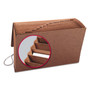 Smead TUFF Expanding Wallet, 12 Sections, Elastic Cord Closure, 1/12-Cut Tabs, Legal Size, Redrope