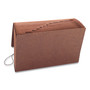 Smead TUFF Expanding Wallet, 12 Sections, Elastic Cord Closure, 1/12-Cut Tabs, Legal Size, Redrope