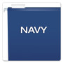Pendaflex Colored Reinforced Hanging Folders, Letter Size, 1/5-Cut Tabs, Navy, 25/Box