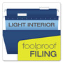 Pendaflex Colored Reinforced Hanging Folders, Letter Size, 1/5-Cut Tabs, Navy, 25/Box