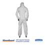 KleenGuard A35 Liquid and Particle Protection Coveralls, Zipper Front, Hooded, Elastic Wrists and Ankles, X-Large, White, 25/Carton (KCC38939) View Product Image