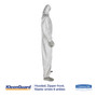 KleenGuard A35 Liquid and Particle Protection Coveralls, Zipper Front, Hooded, Elastic Wrists and Ankles, X-Large, White, 25/Carton (KCC38939) View Product Image