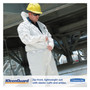 KleenGuard A35 Liquid and Particle Protection Coveralls, Zipper Front, Hooded, Elastic Wrists and Ankles, X-Large, White, 25/Carton (KCC38939) View Product Image