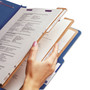 Smead Eight-Section Pressboard Top Tab Classification Folders, 8 SafeSHIELD Fasteners, 3 Dividers, Legal Size, Dark Blue, 10/Box
