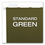 Pendaflex Ready-Tab Reinforced Hanging File Folders, Letter Size, 1/5-Cut Tabs, Standard Green, 25/Box (PFX42590) View Product Image