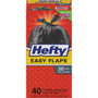 Hefty Easy Flaps 30-gallon Large Trash Bags - Large Size - 30 gal Capacity - 33" Length x 30" Width x 0.85 mil (22 Micron) Thickness - Black - Can