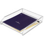 Kantek Letter Tray - 1 Tier(s) - 2.50" Height x 10.50" Width x 13.75" Depth - Desktop - Non-skid Base - Clear