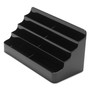 deflecto 8-Tier Recycled Business Card Holder, Holds 400 Cards, 7.88 x 3.88 x 3.38, Plastic, Black (DEF90804) View Product Image