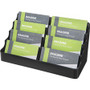Deflecto Sustainable Office Business Card Holder - 3.9" Height x 7.9" Width x 3.6" Depth - Plastic - Black