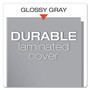 Oxford High Gloss Laminated Paperboard Folder, 100-Sheet Capacity, 11 x 8.5, Gray, 25/Box