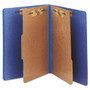 AbilityOne 7530015567914, SKILCRAFT Pressboard Top Tab Classification Folder, 2 Dividers, 6 Fasteners, Letter Size, Dark Blue, 10/Box