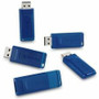 Microban 8GB USB Flash Drive - 5pk - Blue - 8 GB - USB 2.0 Type A - Blue