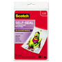 Scotch Self-Sealing Laminating Pouches, 9.5 mil, 4.38" x 6.38", Gloss Clear, 5/Pack (MMMPL900G) View Product Image
