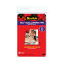 Scotch Self-Sealing Laminating Pouches, 9.5 mil, 4.38" x 6.38", Gloss Clear, 5/Pack (MMMPL900G) View Product Image