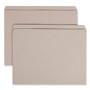 Smead Reinforced Top Tab Colored File Folders, Straight Tabs, Letter Size, 0.75" Expansion, Gray, 100/Box