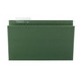 Smead TUFF Hanging Folders with Easy Slide Tab, Legal Size, 1/3-Cut Tabs, Standard Green, 20/Box
