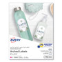 Avery Textured Arched Print-to-the-Edge Labels, Laser Printers, 3 x 2.25, White, 9/Sheet, 10 Sheets/Pack