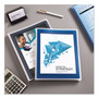 Avery Flexi-View Six-Pocket Polypropylene Organizer, 150-Sheet Capacity, 11 x 8.5, Translucent/Navy