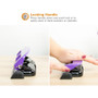 Bostitch 12-Sheet EZ Squeeze Three-Hole Punch, 9/32" Holes, Purple/Black