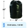 Stout by Envision Total Recycled Content Plastic Trash Bags, 60 gal, 1.5 mil, 38" x 60", Black/Brown, 100/Carton