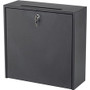 Safco Wall-mounted Inter-department Locking Mailbox - Internal Dimensions: 12" Height - External Dimensions: 18" Width x 7.3" Depth x 18" Height - Hinged Closure - Steel - Black
