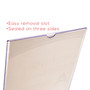 deflecto Superior Image Slanted Sign Holder with Business Card Holder, 8.5w x 4.5d x 11h, Clear Product Image 