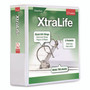 Cardinal XtraLife ClearVue Non-Stick Slant-D Ring Binder, 3 Rings, 3" Capacity, 11 x 8.5, White